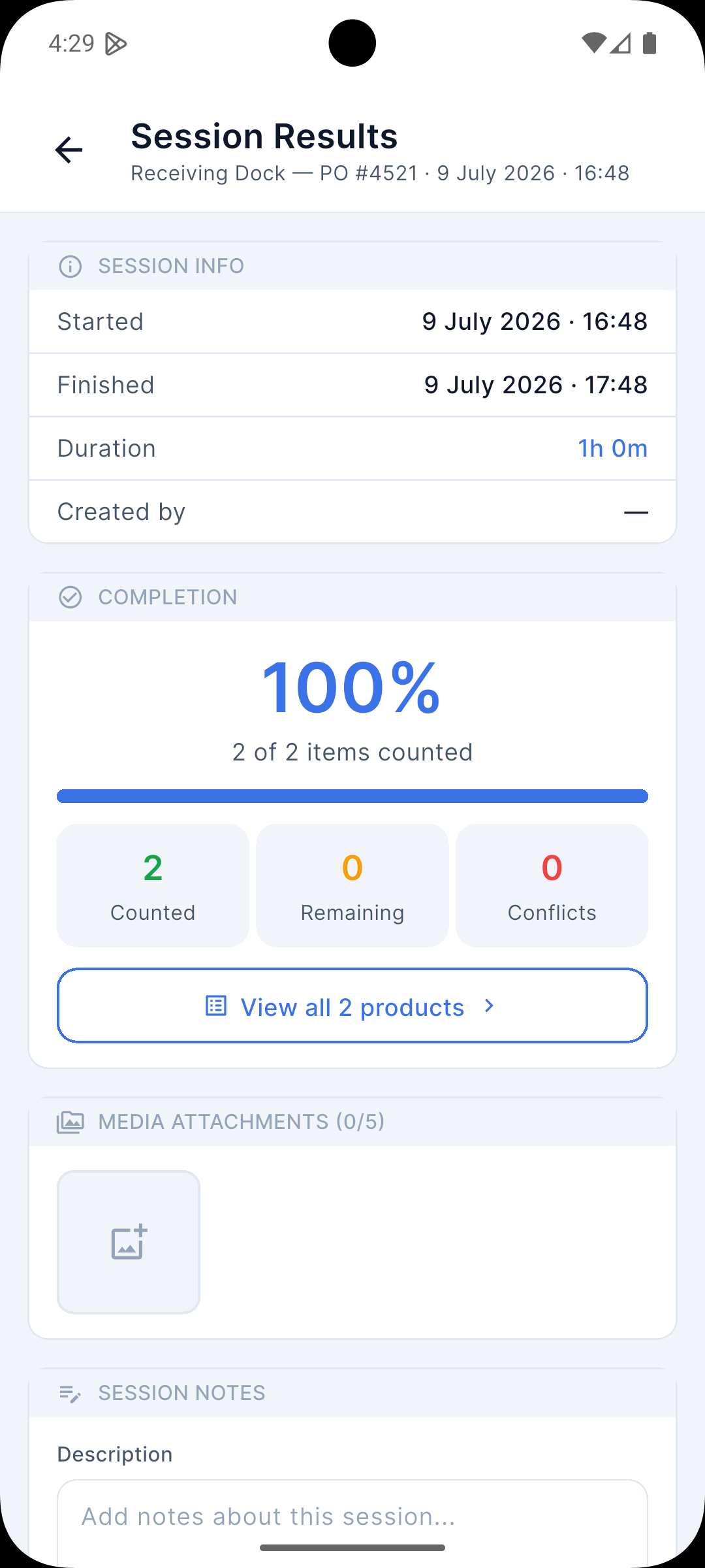 Bestandsliste-Screenshot